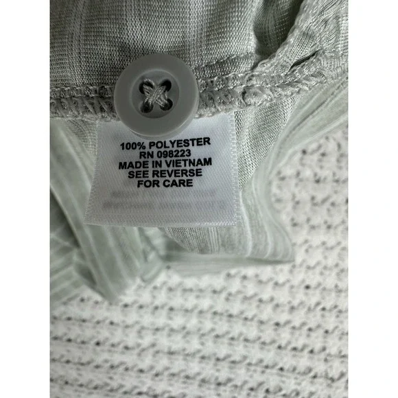 BCG Golf Polo Shirt Mens Large Gray White Striped Performance Stretch - Picture 5 of 6